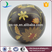 Atacado clássico cerâmica esfera Home Decor com pintura a óleo